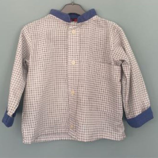 chemise col mao garçon faite en France 100% recyclée se porte en hiver, en été au printemps en automne
